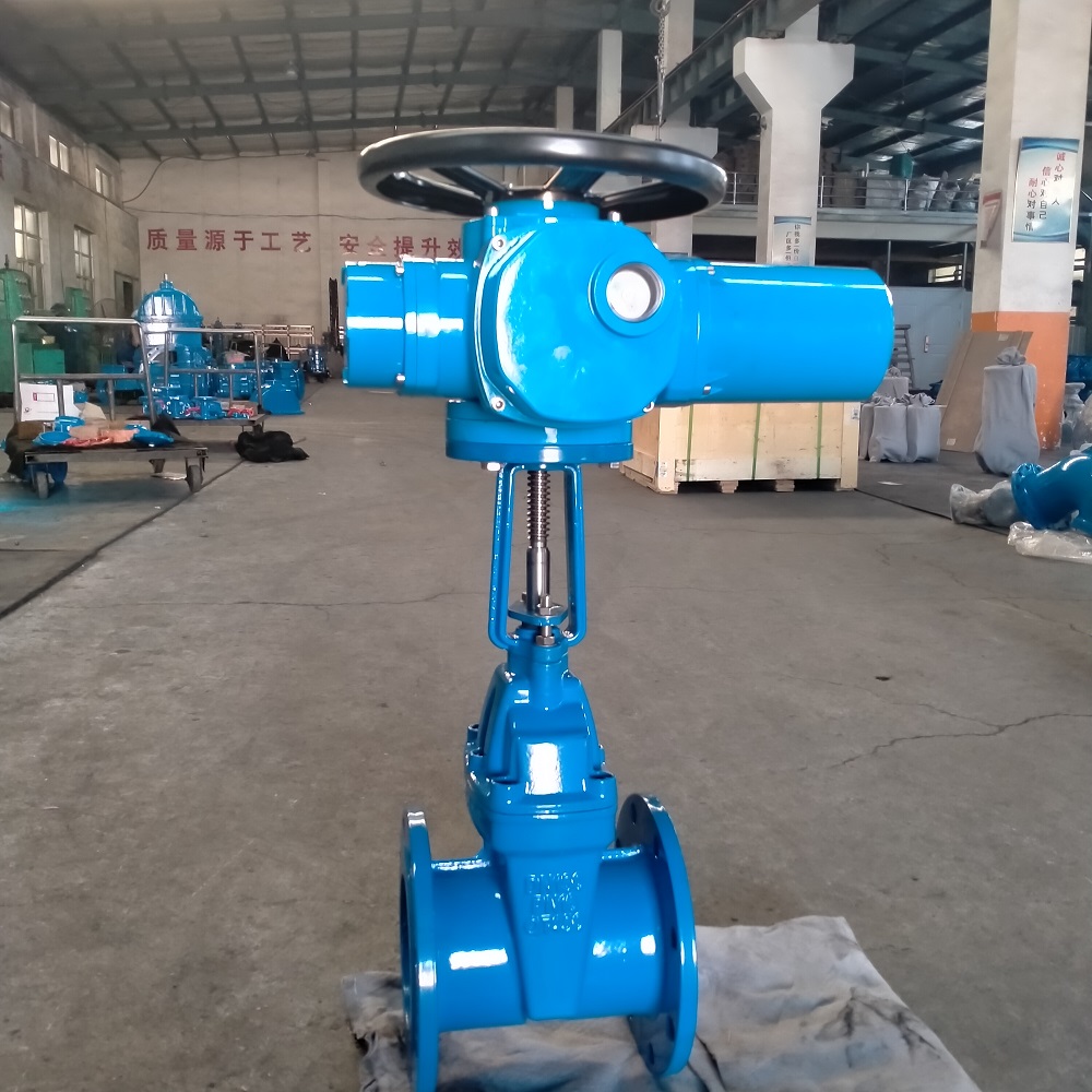 Electric actuated blue gate valve production