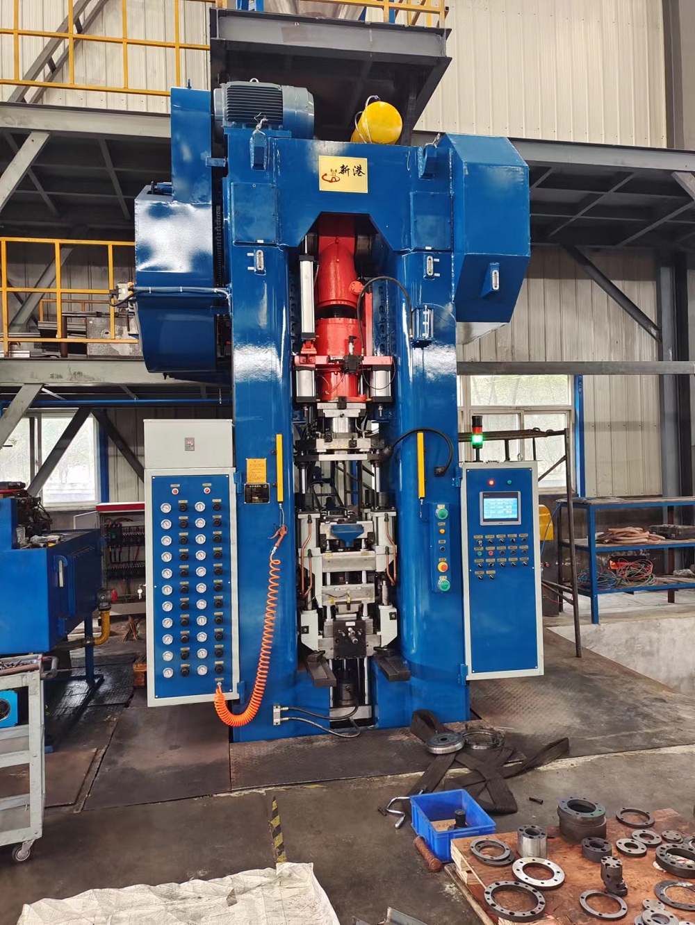 Industrial automated forming machine in production workshop