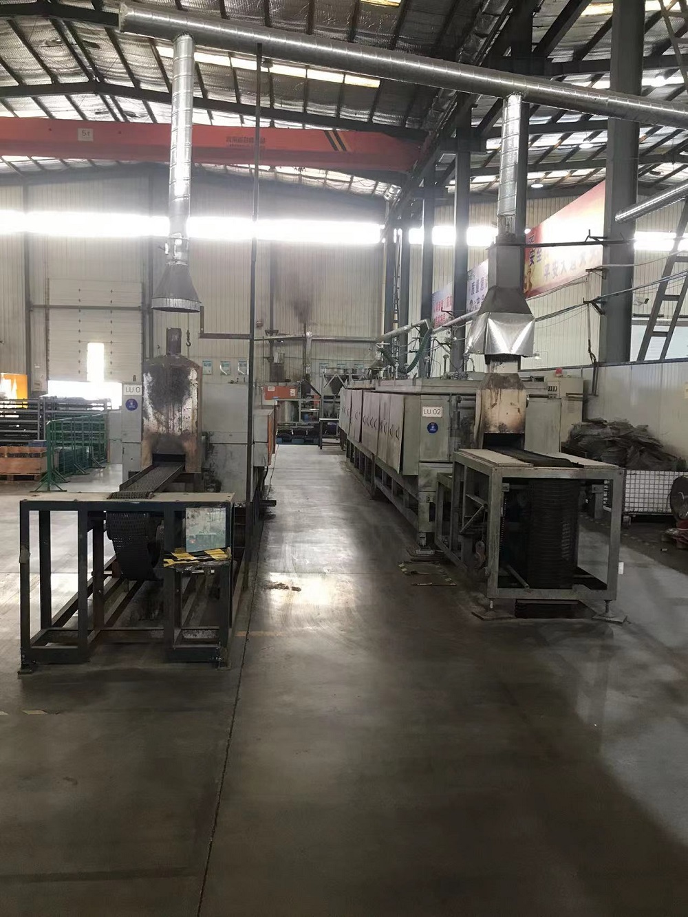 Industrial heat treatment production line and factory equipment