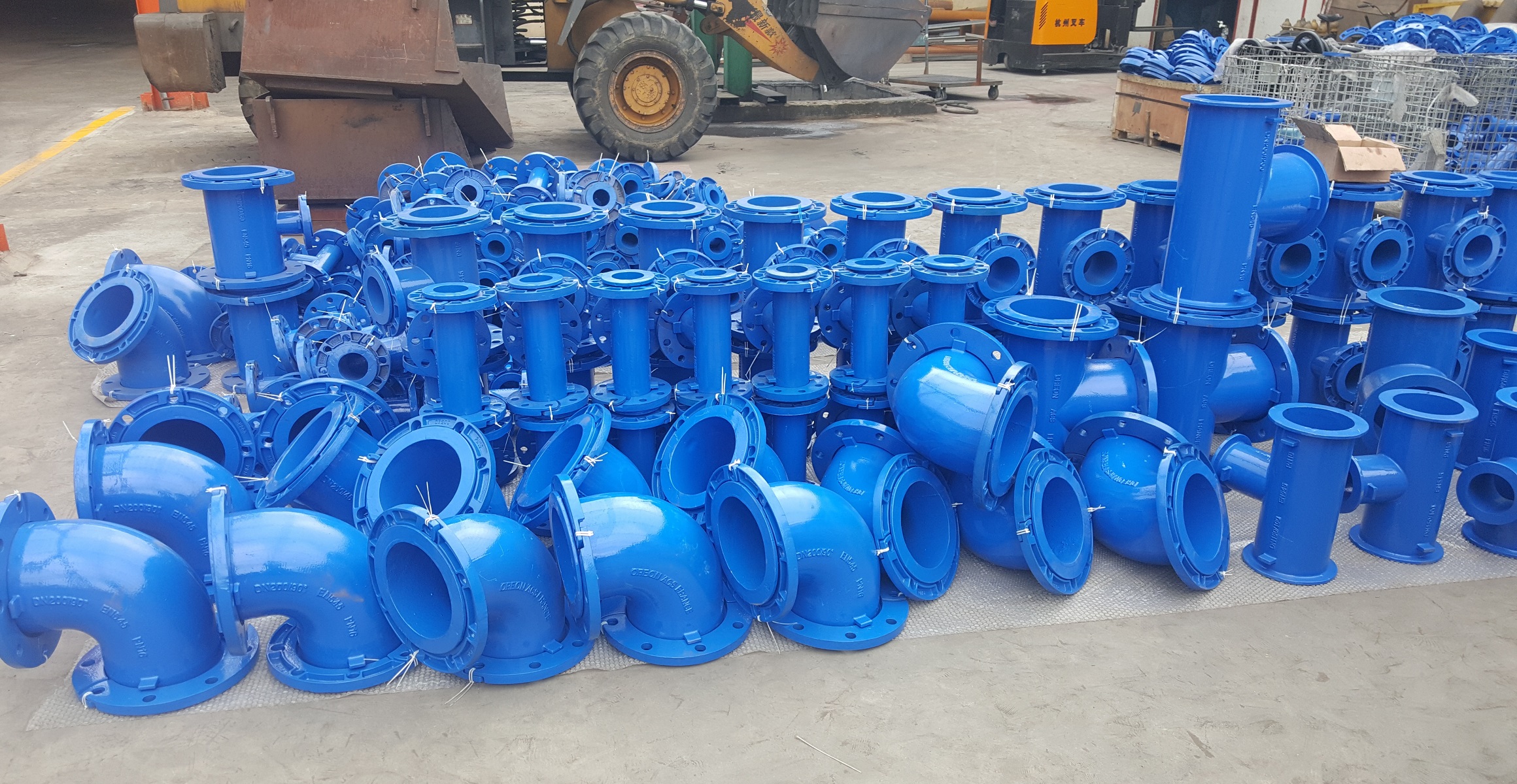 Blue coated utility fittings