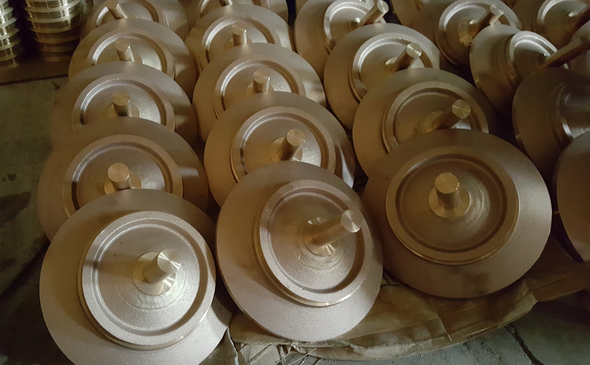 Precision machined bronze valve components